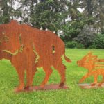 Edelrost Gartenfigur Wildschwein