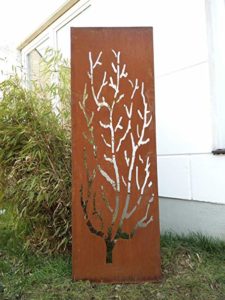 Gartenzaun Gartendeko edelrost Sichtschutzwand