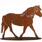 Edelrost Pferd Mustang Hengst Pony - Höhe 75cm Rost Deko
