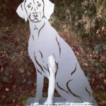 Rostfigur Magyar Vizsla, Gartenfigur, Hund