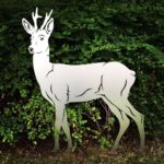 Stahldesign Rostfigur Rehbock